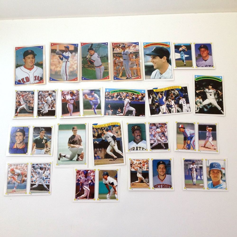 20 Vintage O-PEE-CHEE Baseball Trading Cards Stickers 1987 Italy Roger Clemens +